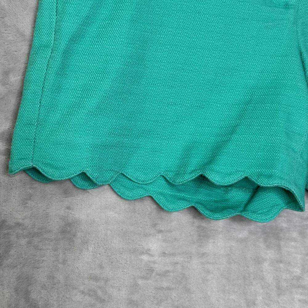 Talbots Shorts Womens 2P Green Scallop Hem 98% Cotton Stretch Casual Summer - Picture 4 of 10